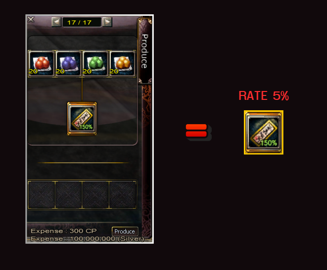 Craft (Upgrade Ticket 150%) 5%