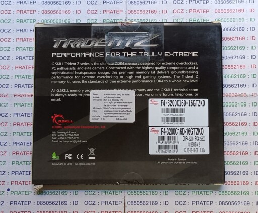 G.SKILL TRIDENT Z F4 3200C16D 16GTZKO 2